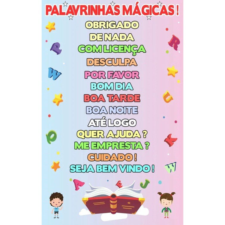 Banner Pedagógico Palavrinhas Mágicas Sil1003 Shopee Brasil