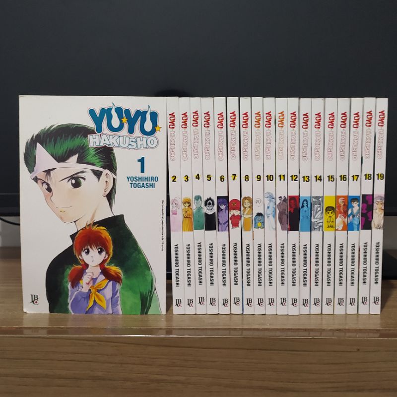 ) Coleção Yu Yu Hakusho 19 volumes = R$ 146,10