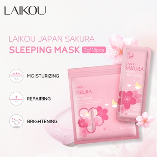 LAIKOU Máscara De Dormir Sakura Anti-Envelhecimento/Reduzir A Rugas/Hidratante/Idade/15pçs