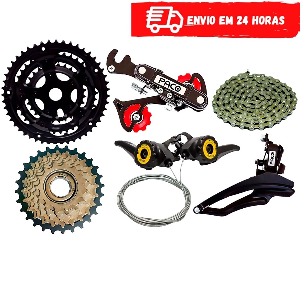 Kit Rela o 21 Marchas Velocidades Bicicleta Completo 3x7v