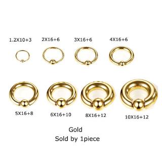 Anello Prigioniero Acciaio Chirurgico 316L &ndash; CBR 8G 6G 4G, Varie Misure, Nuovo