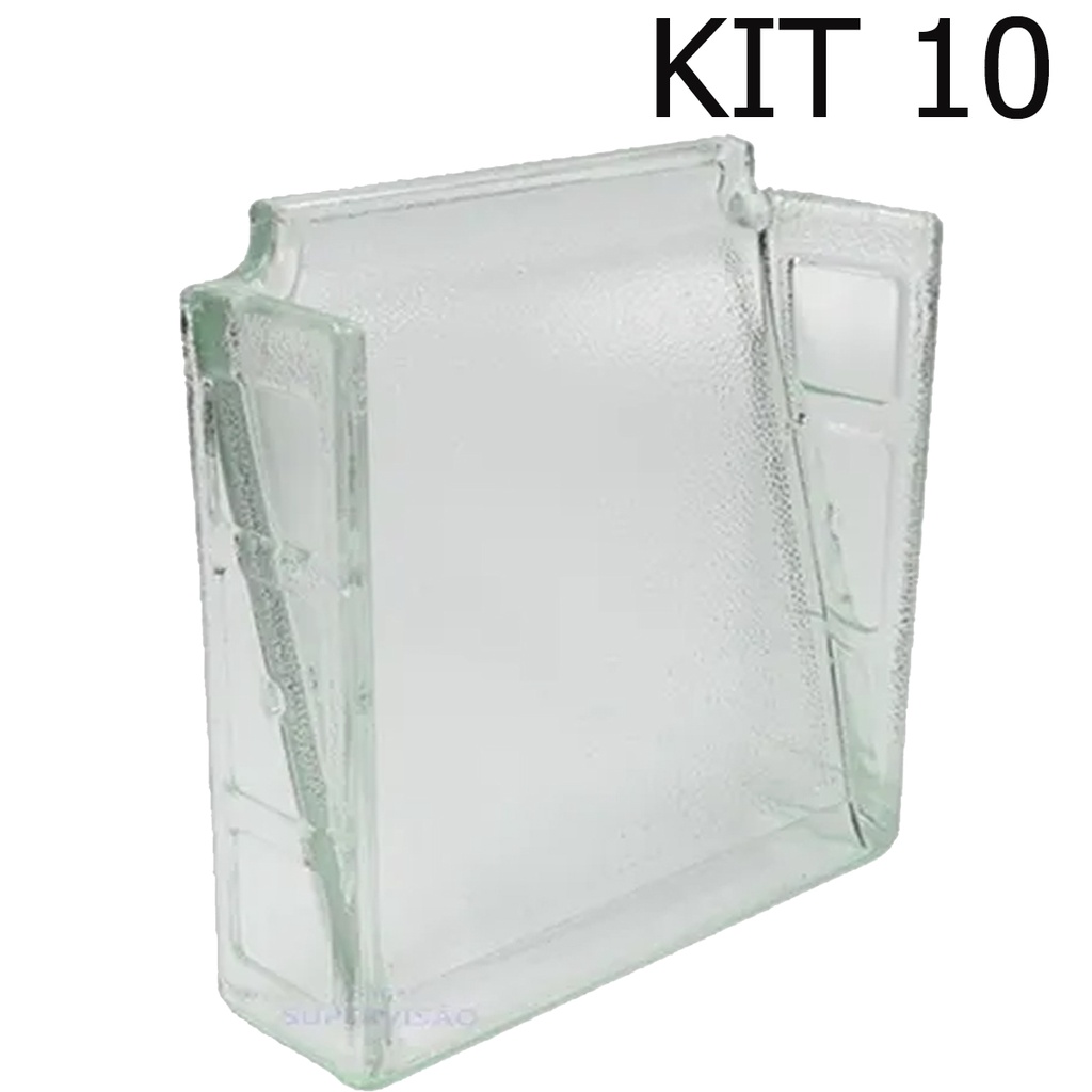 Kit 10 Elemento Vazado Cobogó Em Vidro Veneziana Ventilação | Shopee Brasil