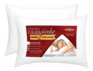 Kit 02 Travesseiros Casadinho Siliconada 70x50cm OFERTA