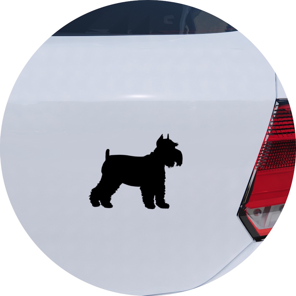 Schnauzer - Adesivo per cani, effetto 3D, impermeabile, riflettente, per auto, paraurti, finestre, frigorifero, laptop, decorazione per la casa (15 cm