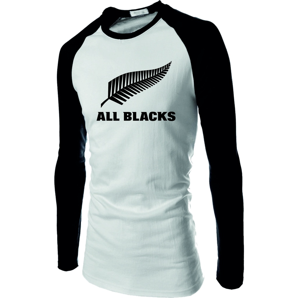 Camiseta Raglan Manga Longa All Blacks Rugby Union | Shopee Brasil