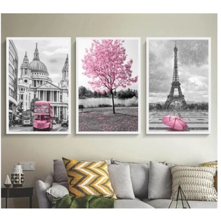 Quadro Decorativo Paris França Sala Corredor Quarto De Casal