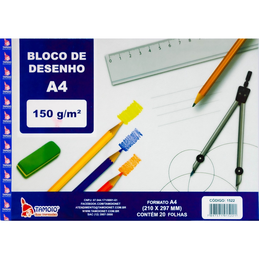 Kit 5 Blocos De Desenho A4 150g 20 Folhas Shopee Brasil 1673