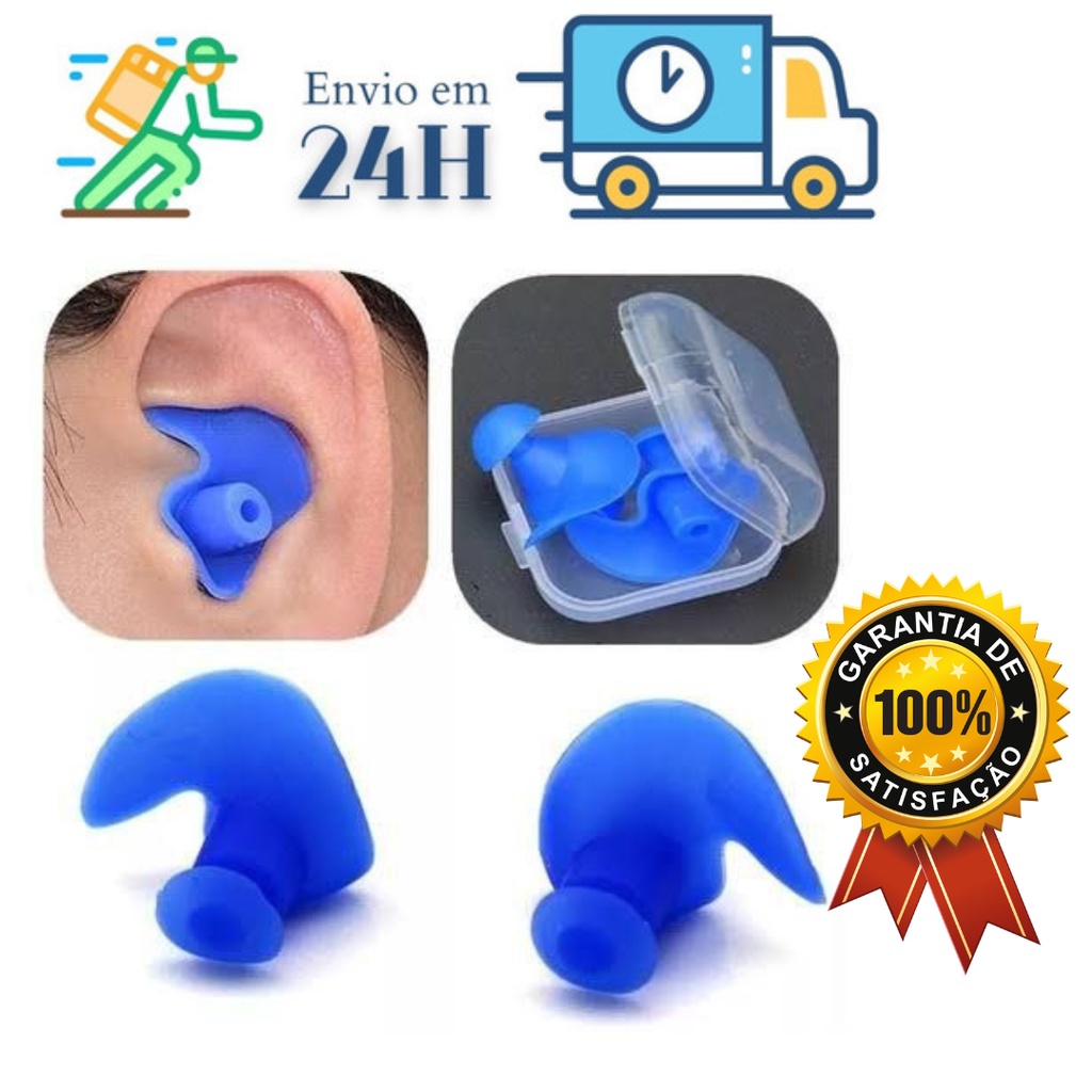 Tampão de Ouvido Protetor Auricular Auditivo Silicone Para Dormir Anti ...