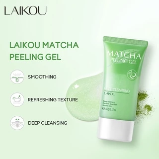 MATCHA Gel Esfoliante Descascar LAIKOU Creme De Limpeza Profunda , Para Remoção De Acne E Pele Suave 60g em Oferta na Shopee