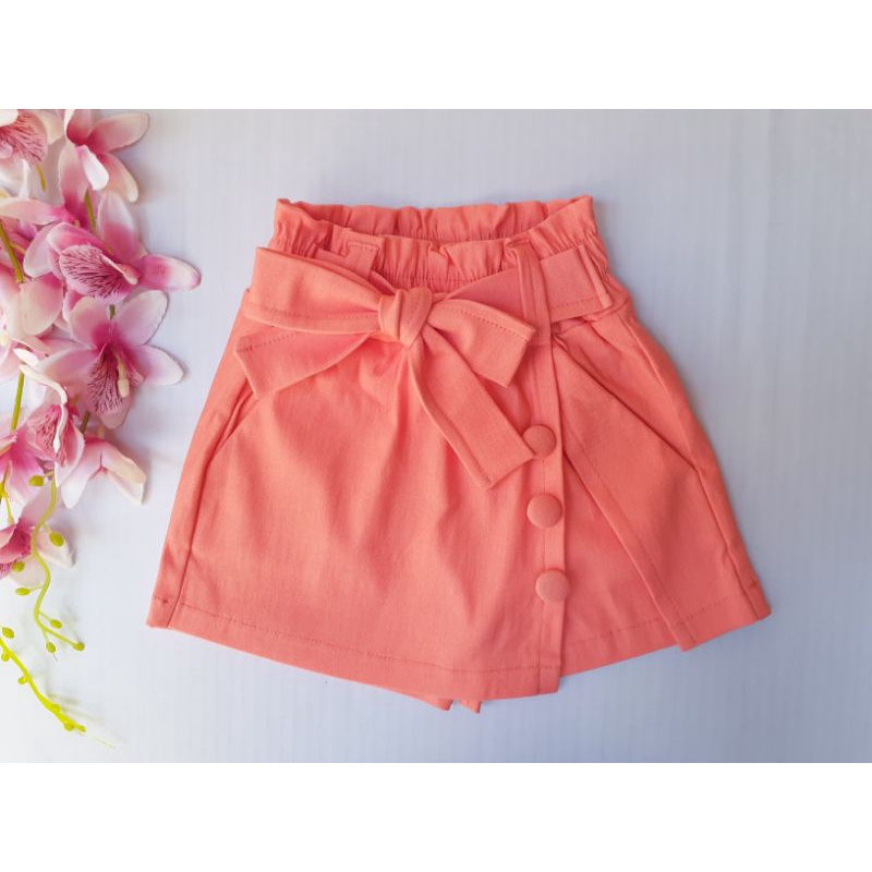 Short saia sale infantil de tecido