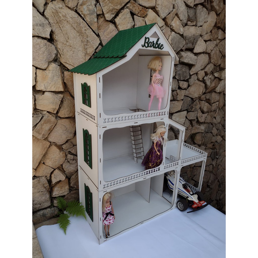 Casinha De Boneca Barbie Mdf Casa 1,30cm De Altura Novidade
