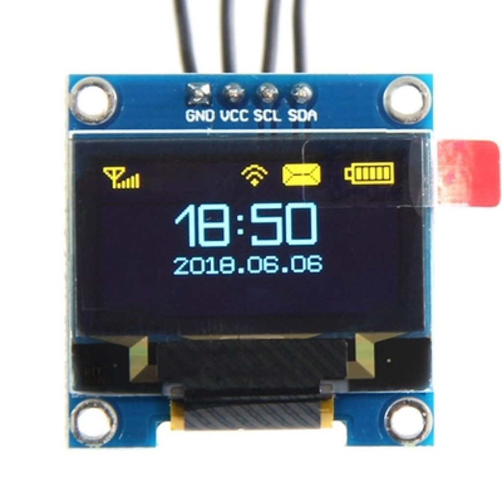 Display Oled 128x64 0.96 I2c Gráfico Arduino Azul E Amarelo Arduíno ...