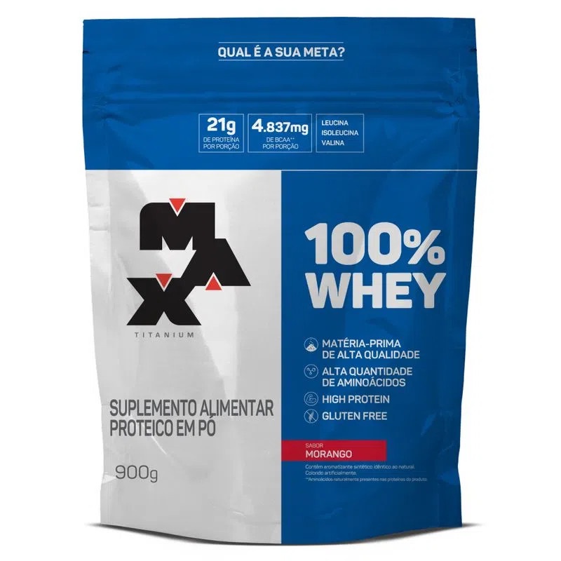 Whey Protein 100% – Refil – Max Titanium – 900g
