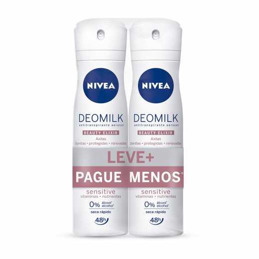 Kit Com 02 Un Desodorante Deomilk Sensitive Nivea