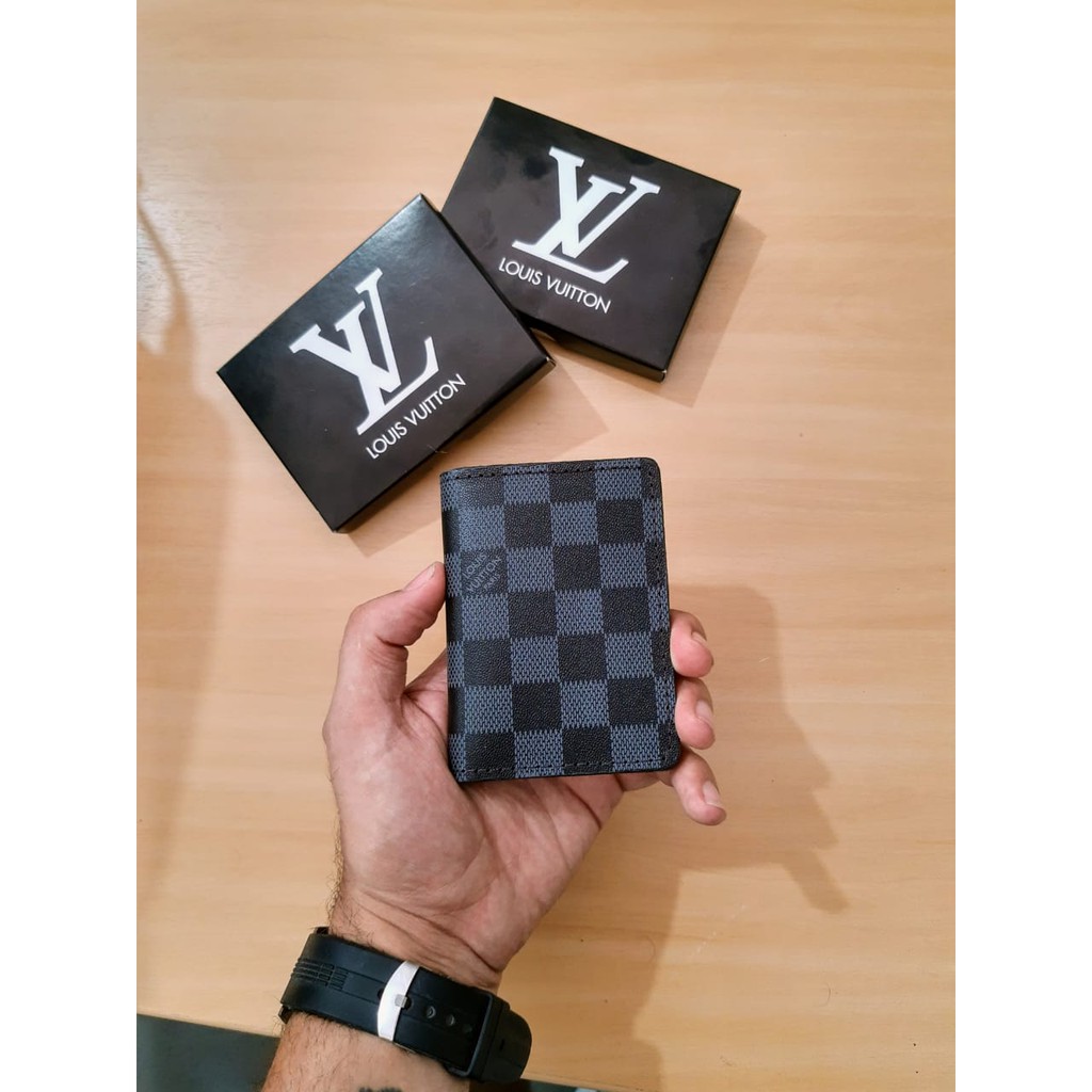 Prepare Para Enviar Fotos Físicas 100 % Autênticas LV Louis Vuitton  Carteira Longa De Couro Masculina , De Cartão De Visita , 62665 [Com Caixa]