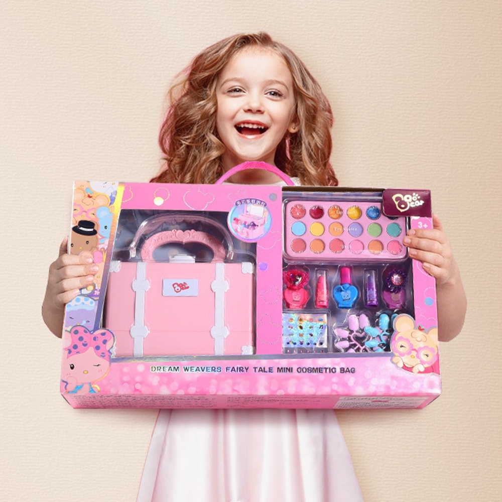 Zwbfu Kit De Maquiagem Infantil Para Meninas, Kit De Maquiagem Para  Meninas, Conjunto De Maquiagem Para Crianças Reais, Conjunto De Cosméticos  Lavável, Seguro Com Bolsa De Transporte Rosa : : Beleza