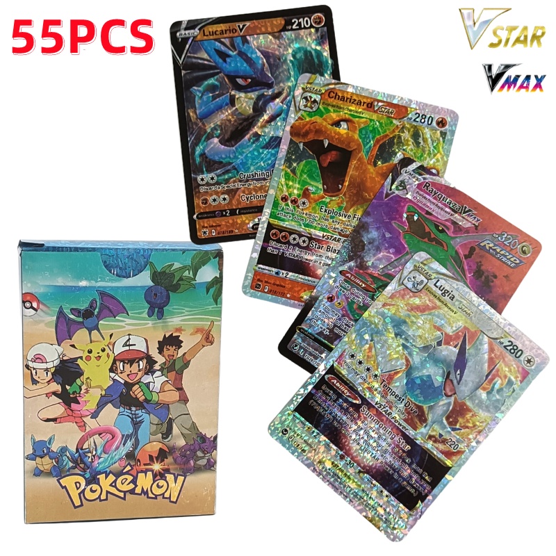 Lote Gyarados Vmax +54 Cartas Pokemon Vmax V Gx Em Português
