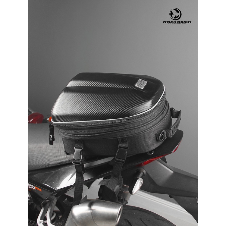 Bolsa Para Motocicleta À Prova D'água Multi-Funcional De Carbono Oxford Banco Traseiro De Alta Capacidade RBB035