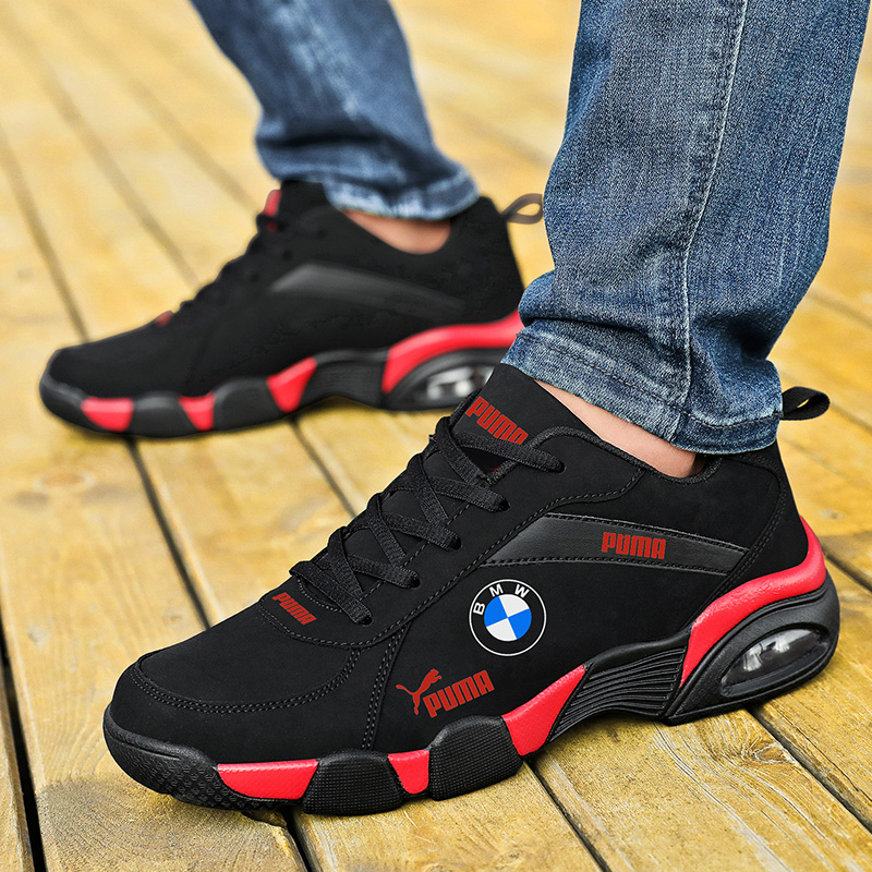 Sapatos BMW De Moda Tênis Masculino De Couro Genuíno Resistente Ao Vestuário