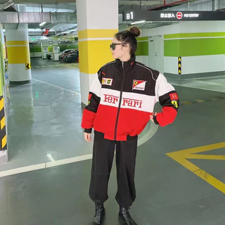 F1 Jaqueta De Corrida De Manga Comprida Retro Motocicleta Equipe Ferrari Roupas De Inverno De Outono Algodão Vermelho