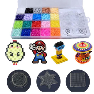 TK 13000 Peças 2,6mm Perler Hama Beads Com Pegboards Jóias Jogo Manual De Para Crianças Arte Artesanato Brinquedos Educativos