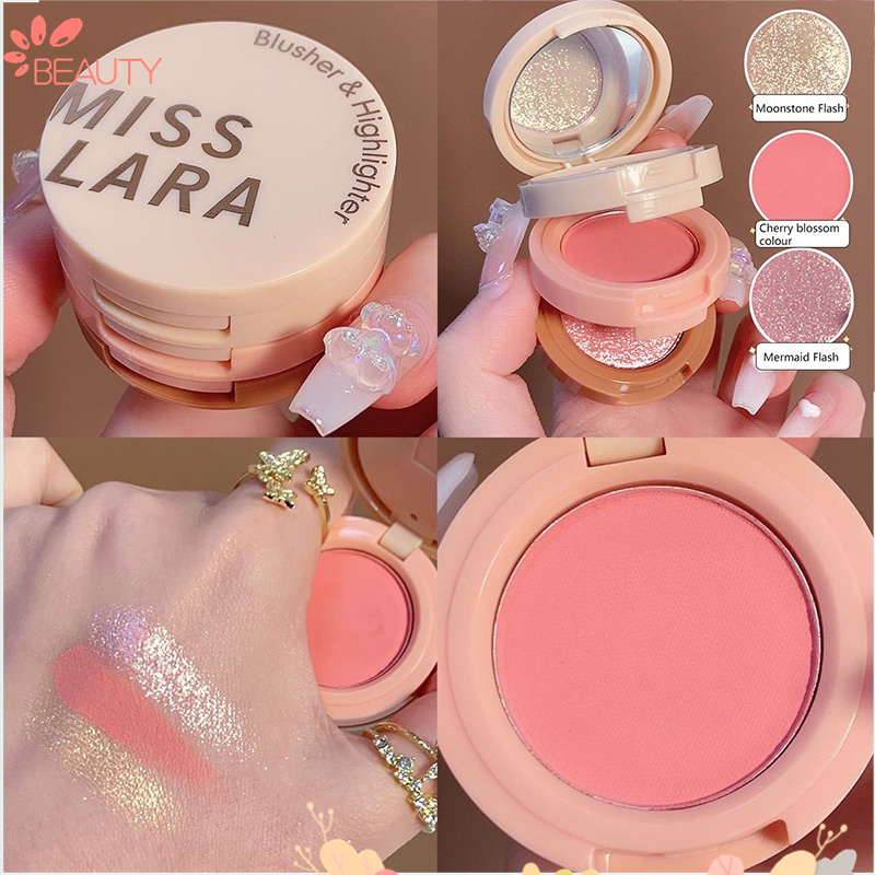 Paleta De Blush 3 Camadas Palate Iluminador Com 2 Cores Para Rosto/Maquiagem MENGHENG