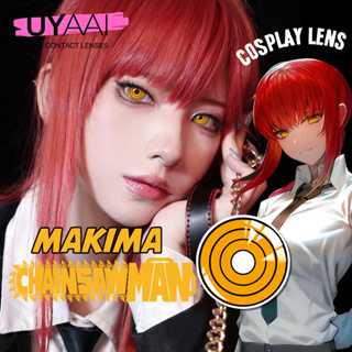 UYAAI 2 Pçs/Par De Lentes De Contato Anime Acessórios Motosserra Cosplay  Halloween Makima - Escorrega o Preço