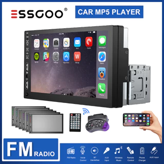 ESSGOO Single 1 Din 7 " Inch Central MP5 Player Tela Sensível Ao Toque Rádio Estéreo Automotivo Multimídia Com Bluetooth FM Mirror link Autoradio em Oferta na Shopee