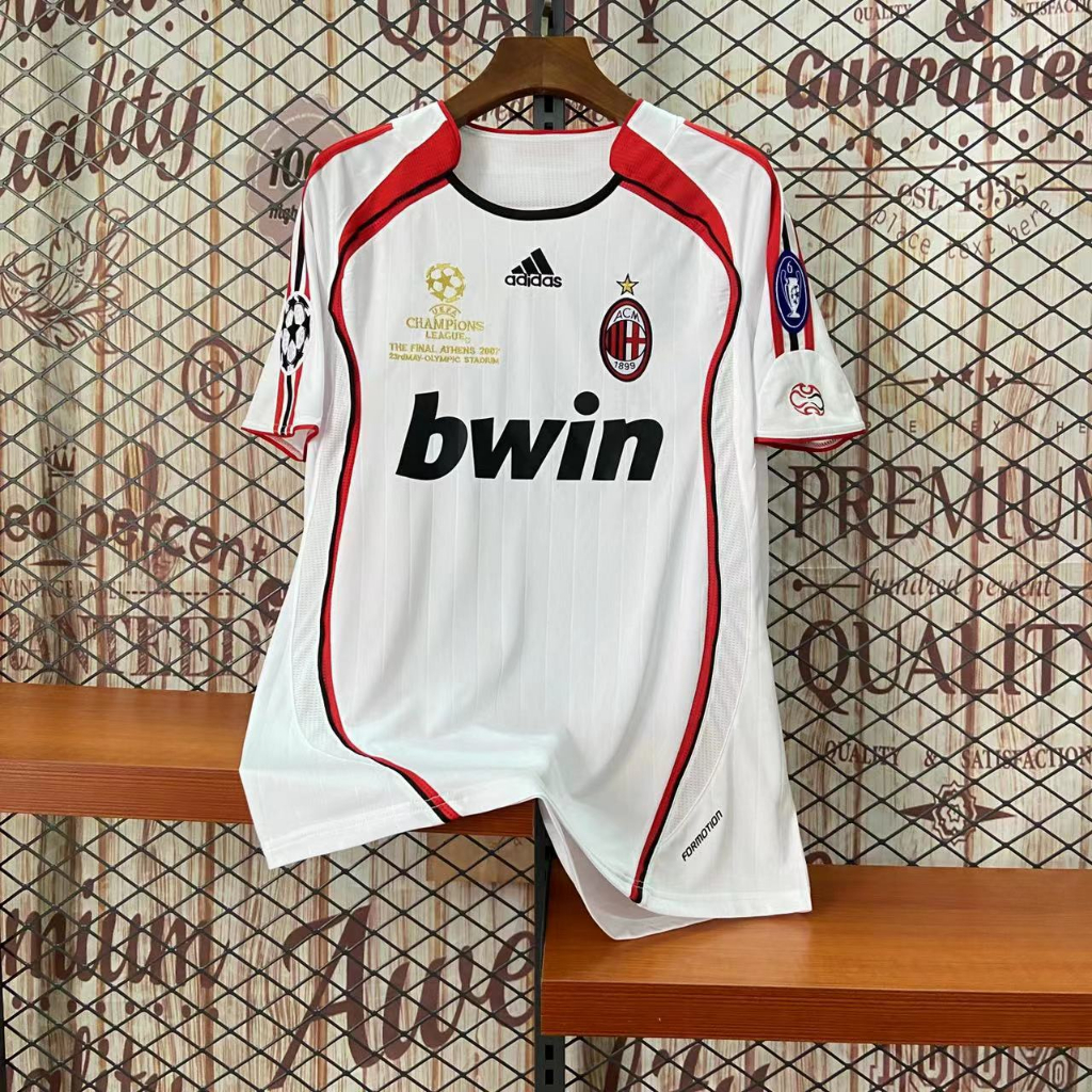 06-07 Retro AC Milan Jersey Championship Edição Final No . 222 Kaka Camisa De Futebol De Longa Distância
