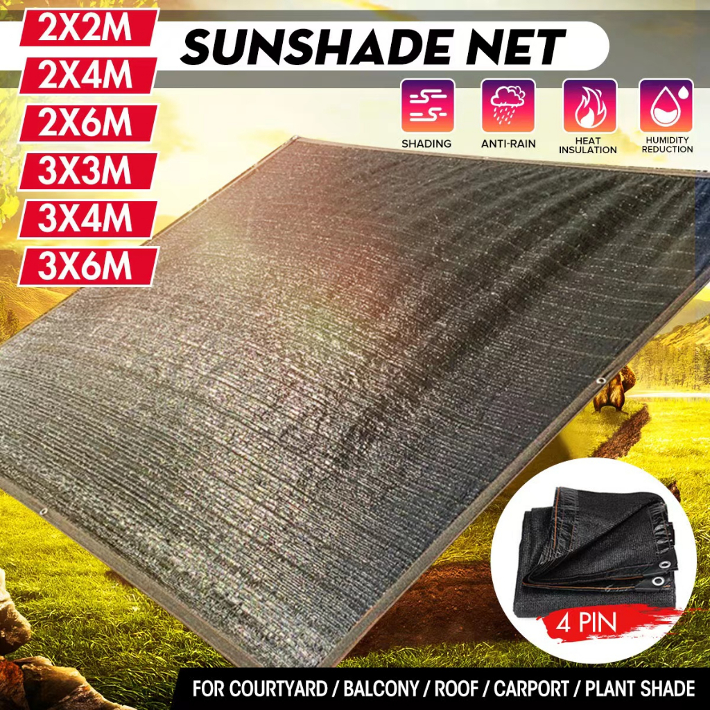 2x2m/3X3M/3X4M/3X6M/4X4M/4X6M Rede Para Somberamento Anti-UV HDPE 85 % Taxa De Estufa Suculenta Planta Sombrinha Net Piscina Ao Ar Livre Capa Carro Sol Casa Sombra