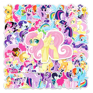 50 Piece Funny My Little Pony DIY Autocolantes Criativos Para Carros Helmater Home Decalque À Prova D'água