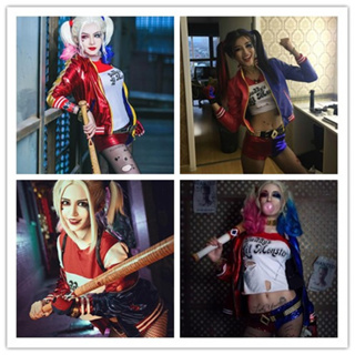 Fantasia Arlequina Adulto Esquadrão Suicida Harley Quinn Carnaval Halloween  Festa