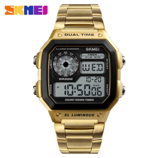 SKMEI 1335 Square Relógio Eletrônico Retro Esportivo À Prova D