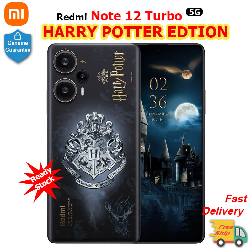 Original Redmi Nota 12 Turbo Harry Potter Edition 5G SmartPhone Snapdragon 7 + Gen 2 5000mAh 67W Carga Rápida 64MP Câmera Principal 6.67 Polegadas 120Hz LCD NFC