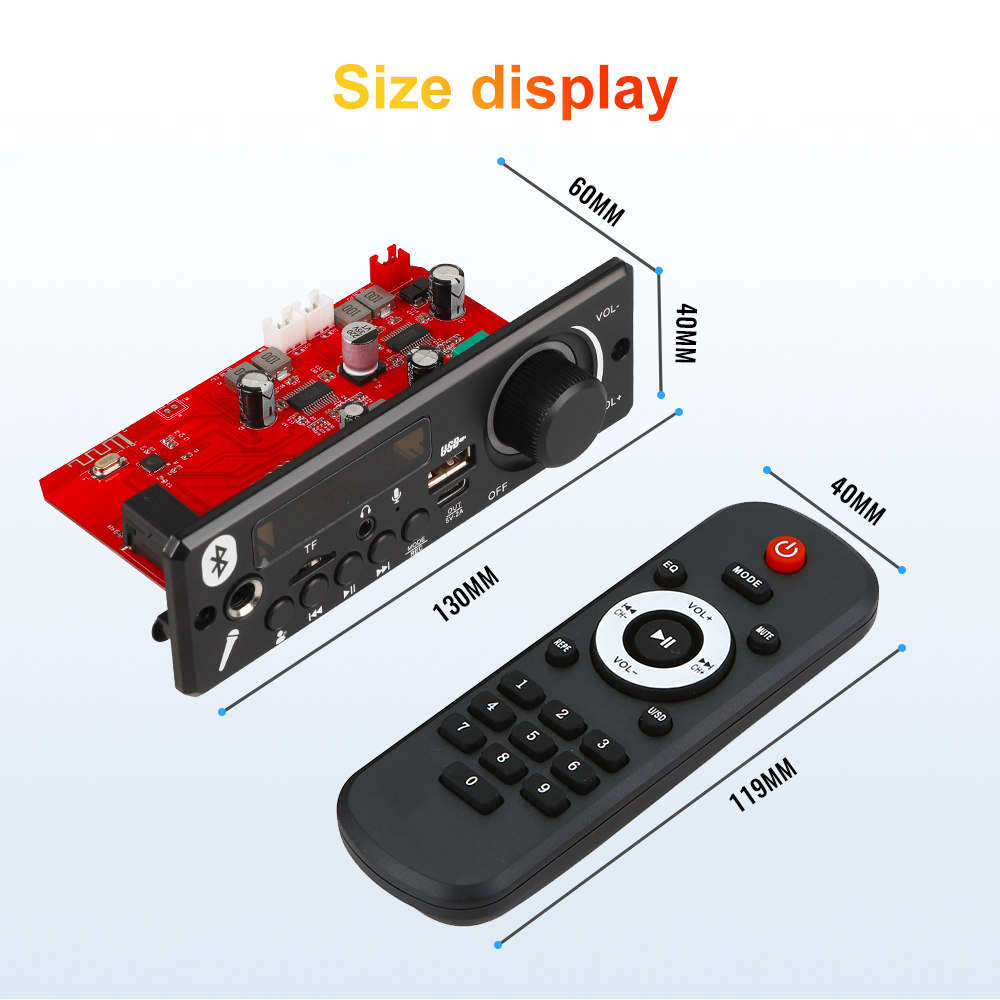 J&M 160W Decodificador Mp3 Bluetooth Placa Decodificador Bluetooth