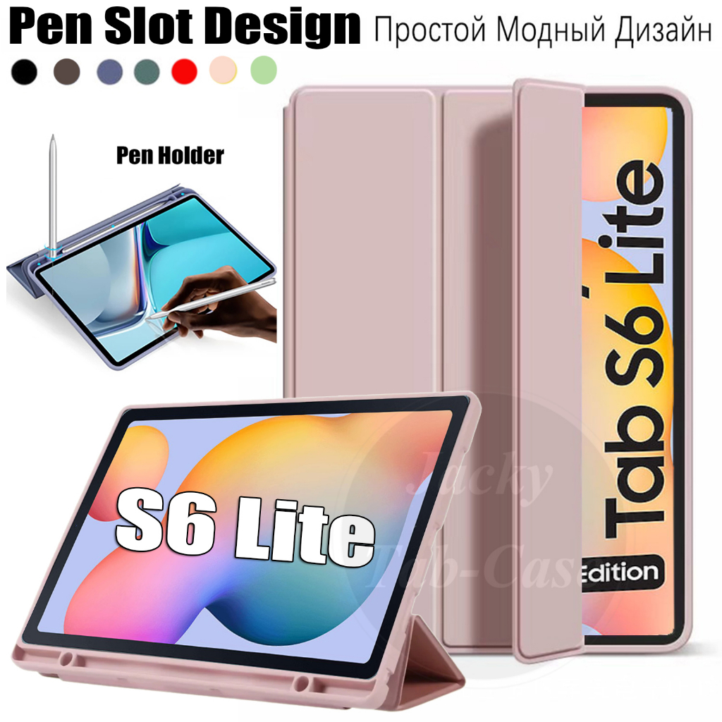 Para Samsung Galaxy Tab S6 Lite (10,4 ") Tablet SM-P610 P613 P615 P619 Estojo De Couro De Alta Qualidade PU Samrt Case S6Lite Edition 10,4 Polegadas 2022 2020 Tampa Flip Stand Com Porta-Caneta