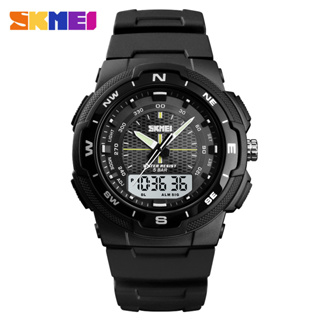 Relógio De Pulso Masculino De Quartzo SKMEI 1454 Com Mostrador digital De Duplo Movimento Cronógrafo De 3 Tempos Para Homens