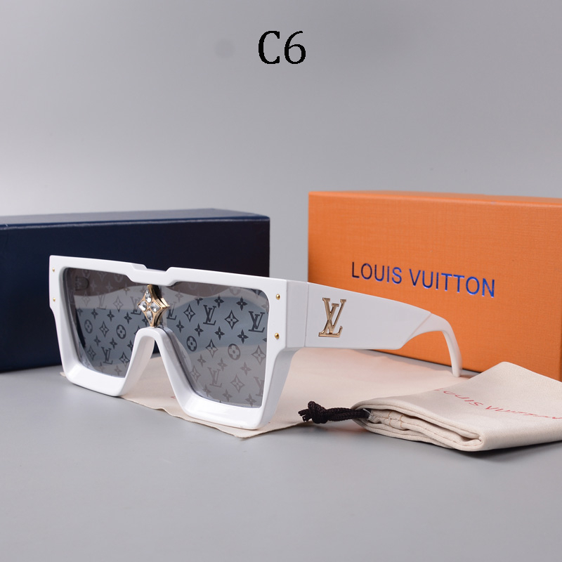 LOUIS VUITTON Nova Moldura Grande Quadrada Óculos De Sol Masculino Refletivos Coloridos Moda Masculina Retro UV400