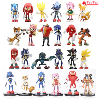 6/12/18 Pçs Conjunto Anime Sonic The Hedgehog Personagens Action Figure Pvc Boom Rara Dr Beggman Sombra Boneca Modelo Brinquedos Para Crianças Presente de aniversário Do Menino Versão Completa