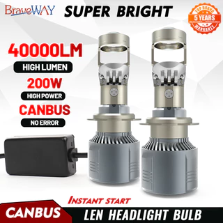 400000lm H4 H7 Mini Projetor Led Lentes H8 H11 Canbus 9005 HB3 9006 HB4 9012 Lâmpadas De Teto Para Carro Hir2 Lâmpada De 100W 12V 24V 6000K Com Motocicleta