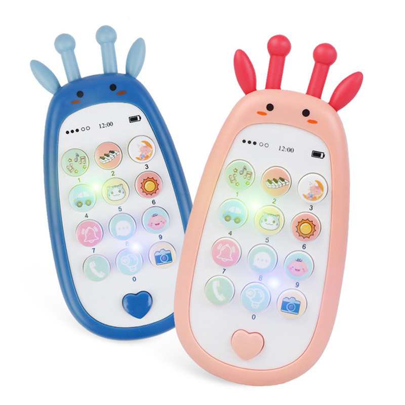 Baby Phone Toy Música De Brinquedo Telefone Brinquedos De Dormir Com Simulação De Teether Educativo Infantil