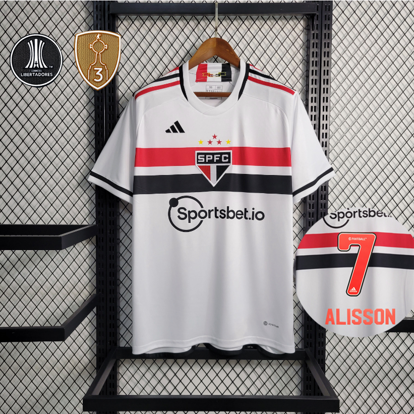 Camisas De Futebol 20232024 Masculinas SP Camisetas Vermelhas