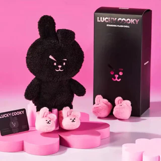 Kpop IDOL Bangtan Boys Lucky Cooky Black Edition Chaveiro De Pelúcia Brinquedo