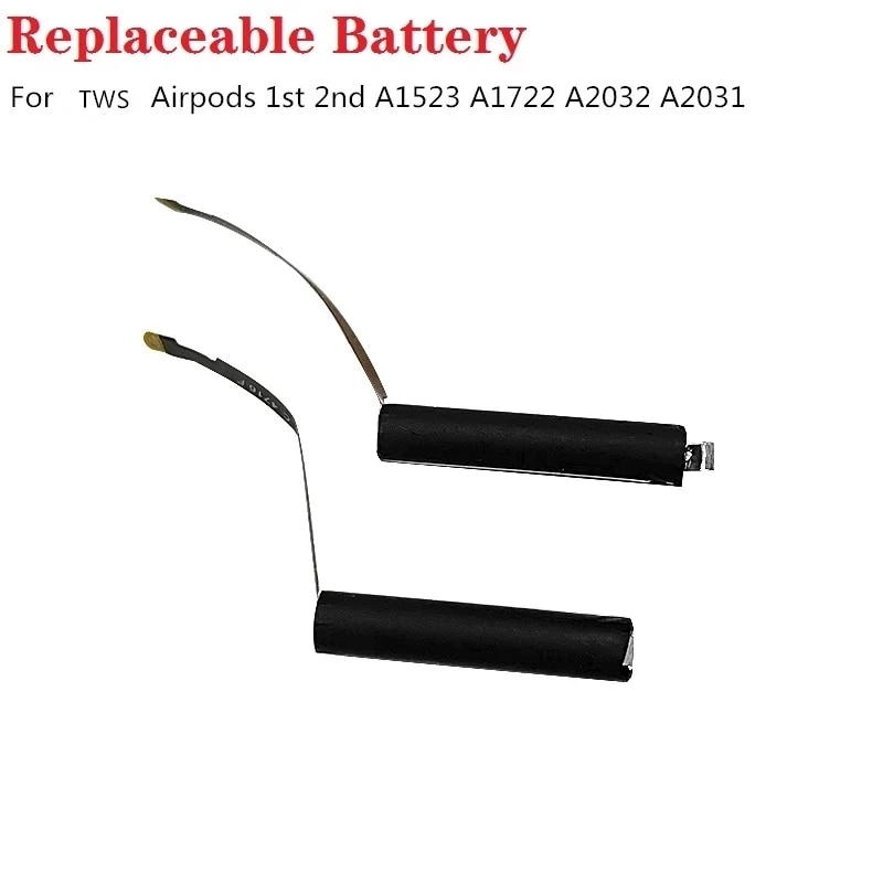25mAh Bateria Para Airpods 1a 2a A1604 A1523 A1722 A2032 A2031 Air Pods 1 2 Peças De Reposição