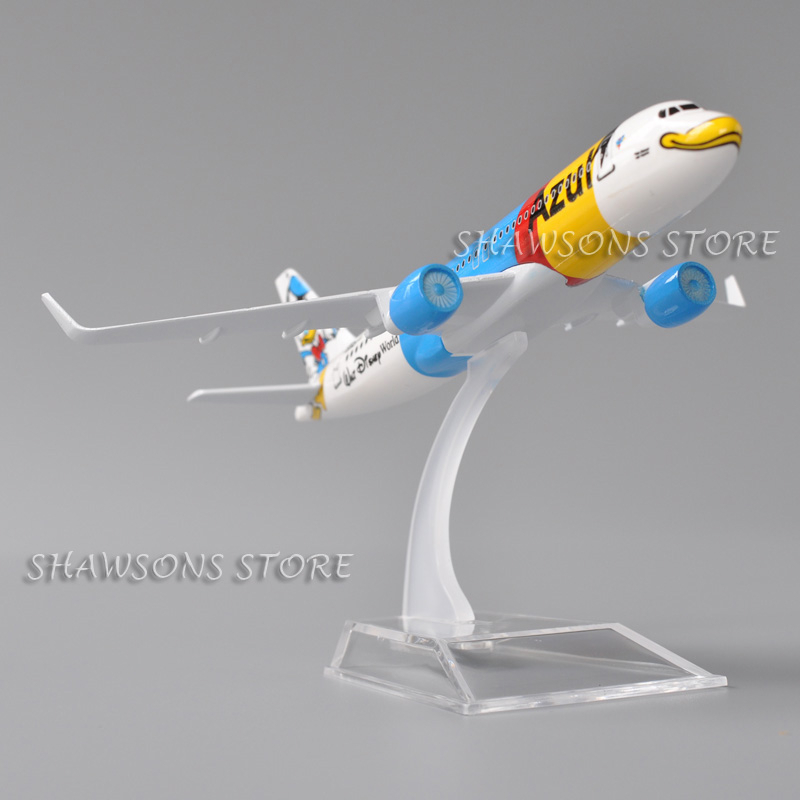 1 : 250 Réplica De Pintura De Pato Donald Duck Modelo Toy Airbus A320 Azul Brazilian Airlines