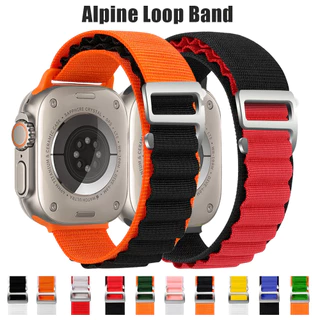 Pulseira Faixa De Nylon Ajustável Ciclo Alpine Compatível Com smartwatch Apple Watch Band 49mm 45mm 44mm 42MM Alça Metálica De Gancho G Para iWatch Ultra Series SE 8 7 6 5 4 3 2 1 Relógio