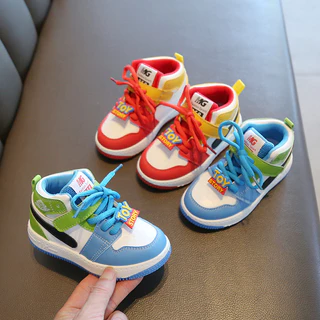 Tênis Infantil 2023 Meninos Casual Boardboard Tênis Meninas High Top Non Slip Basketball Shoes