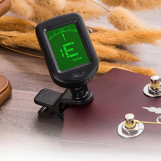 Afinador De Guitarra Digital Clip-On Tom Para Ukulele Elétrico Baixo Violino Universal 360 Graus Rotativo Sensível Massa