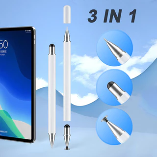 Caneta Stylus Universal 3 Em 1 Para Tablets iPad/Android-Lápis De Tela De Toque Telefones iOS Samsung Xiaomi em Oferta na Shopee