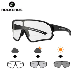 Rockbros Óculos De Sol De Sol Fotocrómico Com Proteção Uv400 / Esportivo / Ultra Leve / Equipamento Para Equipamentos